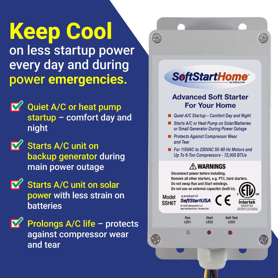 SoftStartHome™ 6-Ton – Soft Start For Air Conditioner And Heat Pump Units